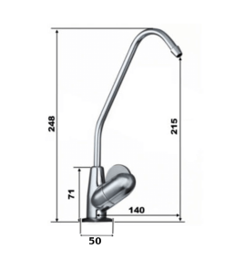 Fin handle water Filter Tap 02