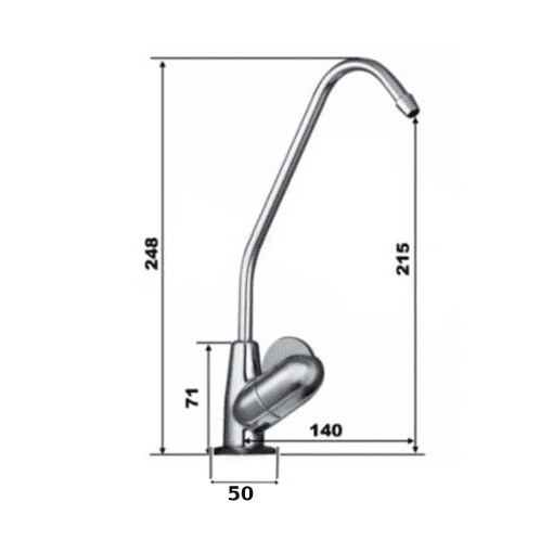 Fin handle water Filter Tap 02