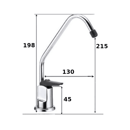 Long Reach Chrome water Filter Tap - Image 2