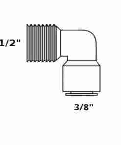 Tiger Straight Adaptor 3/8
