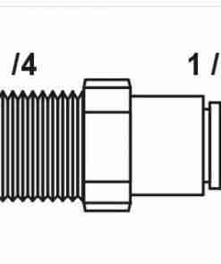Tiger Straight Adaptor 1/4