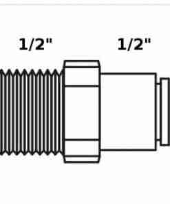 Tiger Straight Adaptor 1/2