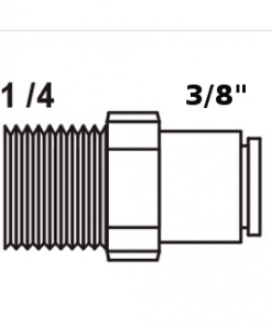 Tiger Straight Adaptor 3/8