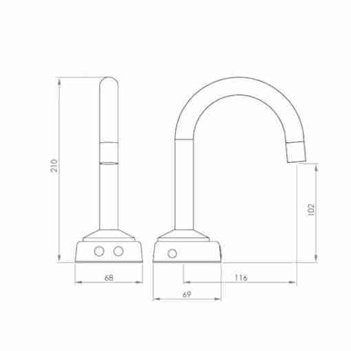 Gooseneck Autoflo Sensor Tap 100-0175 - Image 3