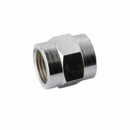 1/2" chrome plated brass coupling