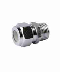 1/2" Chrome Plated Male Nylon Compression Union