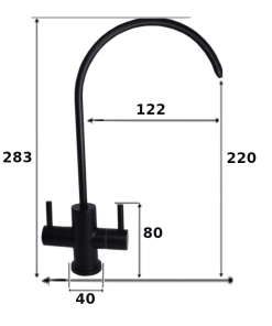 Black Dual Water Filter Tap 02