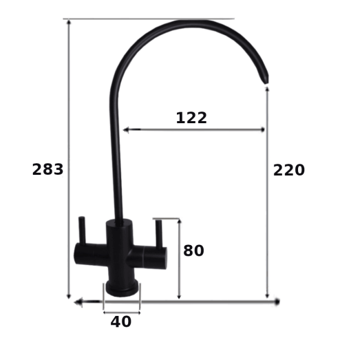 Black Dual Water Filter Tap 02