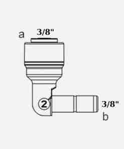 Alternative view of 3/8" Tube Stem Elbow