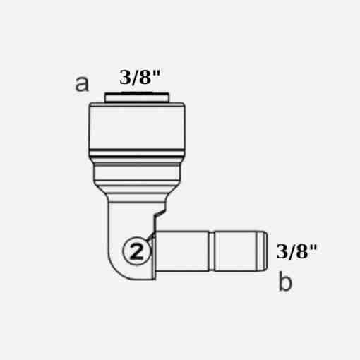 3/8" Tube Stem Elbow - Image 2