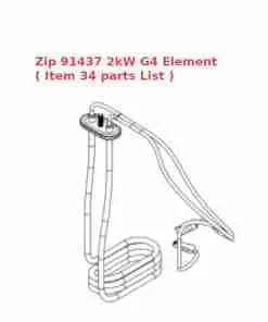 Alternative view of Zip 90618 1.5kW G4 element