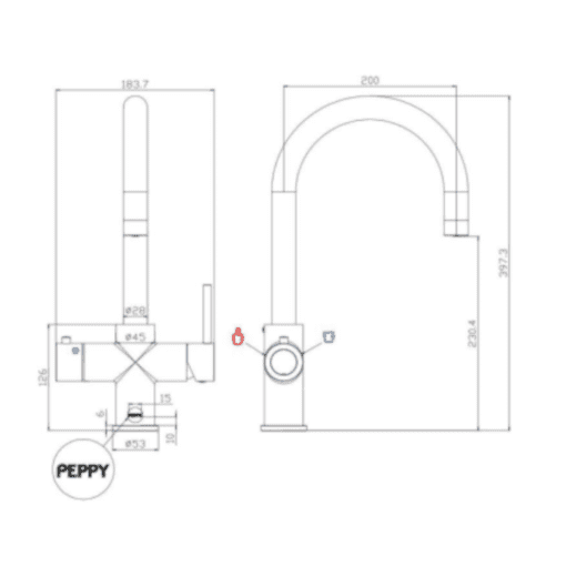 Black 4 in 1 Boiling Water Tap - Image 3