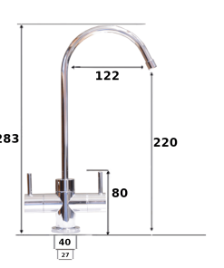 Chrome Dual Water Filter Tap 02