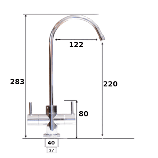 Chrome Dual Water Filter Tap 02