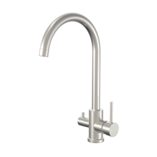 Brushed Nickel 3 Way Mixer Tap