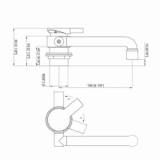 Caravan Fold Down Mixer Tap​ - Image 2