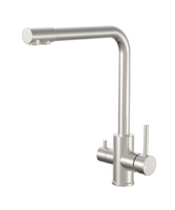 Brushed Nickel 3 Way Mixer Taps