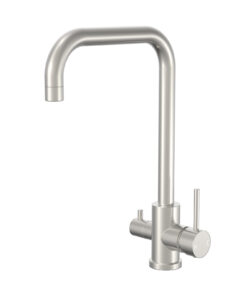 Brushed Nickel 3 Way Kitchen Mixer Tap