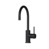 Black open vented mixer tap